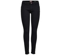ONLY NOS Damen Skinny Skinny Jeans onlDAISY REG PUSHUP SK ANK JNS MJ01 NOOS 15163654, Gr. W25/L32 (Herstellergröße: 25), Schwarz (Black Denim)