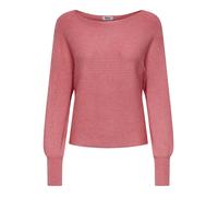 ONLY Damen Strickpullover OnlAdaline Life kurzer Damenpulli mit Rippmuster 15226298 Tea Rose W. Melange L