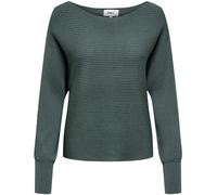 Only Damen Strickpullover ONLADALINE LIFE – U-Boot, Langarm, Stretch – Grün XS