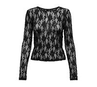 ONLY - ONLALBA L/S LACE TOP JRS black - Gr. - M