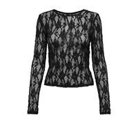 ONLY - ONLALBA L/S LACE TOP JRS black - Gr. - S