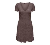 Only Slim Fit Minikleid aus Spitze Modell 'ALBINA' in Dunkelbraun, Größe XS