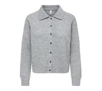 ONLY ONLALIVIA LS POLO CARDIGAN KNT Damen | LIGHT GREY MELANGE HORN BUTTON | L
