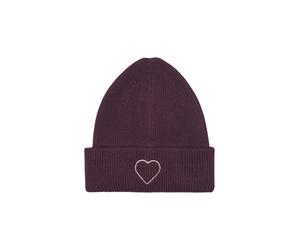 ONLY - ONLALPHA LIFE EMBROIDERED RIB BEANIE CC Winetasting - Gr. - ONE SIZE