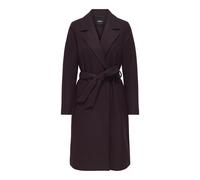 Langmantel ONLY "ONLALVILDA LIFE WRAP COAT OTW", Damen, Gr. XS, mauve wine detail:melange, Web, Obermaterial: 100% Polyester, meliert, modisch, regular fit knieumspielend, V-Ausschnitt, Langarm, Mänte