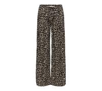 Schlupfhose ONLY "ONLARIS LIFE PULLUP TIE PANTS WVN CC", Damen, Gr. M, Länge 32, peyote aop:chic leo, Web, Obermaterial: 93% Viskose, 7% Polyester, bedruckt, lang, Hosen Schlupfhose, mit Leopardenmust