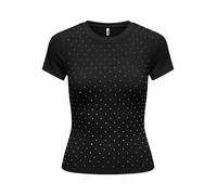 ONLY ONLARNHEM S/S RHINESTONE TOP JRS Damen | BLACK | L