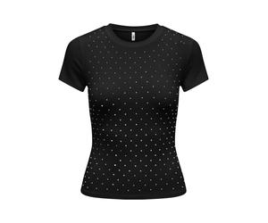 ONLY ONLARNHEM S/S RHINESTONE TOP JRS Damen | BLACK | M