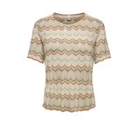 ONLY ONLASTER SS GLITTER O-NECK TEE KNT Damen | FOXTROT JADEITE/PALE L/HUMUS/GOLD GLITTER | L