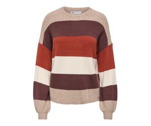 ONLY ONLATIA LIFE L/S STRIPE PULLOV KNT NOOS Damen | BEIGE MEL/DEEP M/PICANTE/WHITECAP G MEL | S