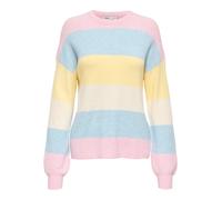 ONLY ONLATIA LIFE L/S STRIPE PULLOV KNT NOOS Damen | LIGHT PINK MELANGE/WINTER SKY/SUNLIGHT/WHITECAP GREY/MELANGE | XL