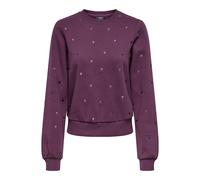 ONLY - ONLATIKA L/S O-NECK GLITTER EMB. BOX SWT mauve wine - Gr. - L