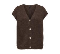 ONLY ONLAZU SL BUTTON V-NECK WAISTCOAT KNT Damen | SEAL BROWN | M