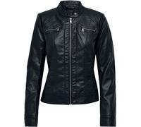 Only ONLBandit Faux Leather Biker Kunstlederjacke schwarz in XS