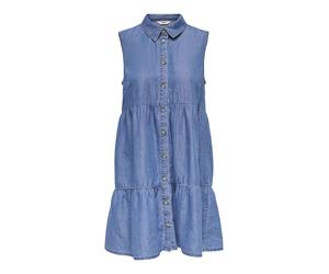 ONLY - ONLBEA SIESTA SL DNM DRESS BJ medium blue denim - Gr. - L