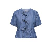 ONLY - ONLBEA SS BOW DNM SHIRT BJ medium blue denim - Gr. - XL