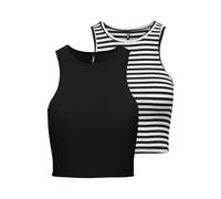 ONLY ONLBELIA S/L Crop TOP CS JRS 2PACK