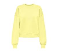 Sweatshirt ONLY "ONLBEST L/S CREW NECK SWT NOOS", Damen, Gr. M, lemon meringue, Sweatware, Obermaterial: 65% Polyester, 35% Baumwolle, unifarben, regular fit normal, Rundhals, Rippbündchen, Sweatshirt