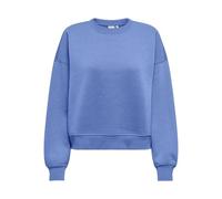 Sweatshirt ONLY "ONLBEST L/S CREW NECK SWT NOOS", Damen, Gr. L, blau (ultramarine), Sweatware, Obermaterial: 65% Polyester, 35% Baumwolle, unifarben, regular fit normal, Rundhals, Rippbündchen, Sweats