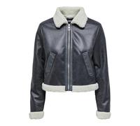 ONLY Damen ONLBETTY Bonded Zip Jacket CC OTW Bikerjacke, Magnet/Detail:Pumice Stone, XL