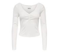 ONLY - ONLBETTY L/S SCALLOP V-NECK CC JRS Cloud Dancer - Gr. - S