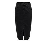 Only Midi-Denimrock Bianca - Schwarz - XS - Damen