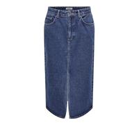 Only Jeansrock ONLBIANCA MIDI SKIRT DNM REA NOOS Mittelblau mit Schlitz Regular Fit Gr. S (36)