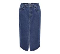 Only Jeansrock Bianca Midi – Medium Blue Denim mit Schlitz, Regular Fit – Damen XS
