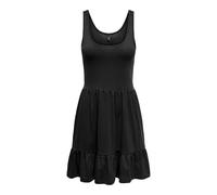 Minikleid ONLY "ONLBLOOM S/L SHORT DRESS JRS", Damen, Gr. L, N-Gr, schwarz, Jersey, Obermaterial: 100% Baumwolle, unifarben, regular fit kurz, Rundhals, Kleider Minikleid, Baumwolle, regular fit (3980