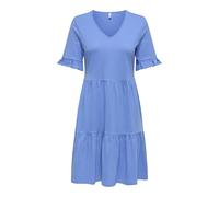 ONLY Onlbloom Life S/S V-Neck Frill Dress JRS