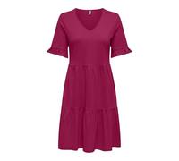 ONLY Onlbloom Life S/S V-Neck Frill Dress JRS