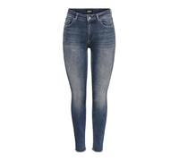 Only Damen Jeans ONLBLUSH – Skinny Fit, mittlere Taille, Ankle L30 – Blau S