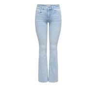 Only Bootcut-Jeans ONLBLUSH MID FLARED DNM CRO495 NOOS – Damen L, Länge 32, light blau