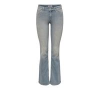 Bootcut-Jeans ONLY "ONLBLUSH MID FLARED DNM REA638", Damen, Gr. XL (42), Länge 32, blau (special blau grau denim), Denim/Jeans, Obermaterial: 91% Baumwolle, 5% Polyester, 4% Elasthan, unifarben, bootc