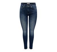 Only Skinny Fit Jeans aus Baumwoll-Mix Modell 'BLUSH' in Dunkelblau, Größe S/32