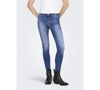 Only Jeans ONLBLUSH Skinny-Fit Ankle-Jeans offene Säume mittlere Taille Medium Blue Denim Gr. S/32