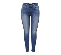 ONLY Damen Jeans ONLBLUSH MID SK ANK RW DNM REA1319 NOOS 15293282,Medium Blue Denim,M / 32L
