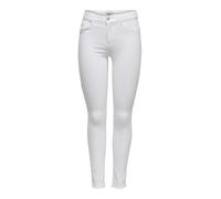 Only Jeans Damen ONLBLUSH Life Skinny Fit Mid Waist Stretch-Denim Weiß XS / 34L
