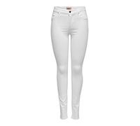 ONLY Damen Onlblush Mid Dnm Rea0730 Noos Skinny Jeans, Weiß, XS / 32L EU