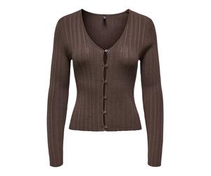 ONLY ONLBREE LS V-NECK RIB CARDIGAN CC KNT Damen | CHOCOLATE MARTINI DTM BUTTON | S