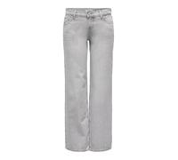 Only Damen Onlbrenda Low Wide DNM Cro117 Noos, Light Grey Denim, XS / 30L
