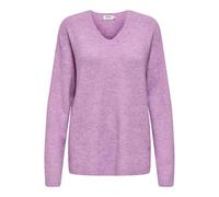 ONLY "ONLCAMILLA V-NECK L/S PULLOVER KNT NOOS" Materialmix, regular fit (16265001-L) mauve orchid detail:melange