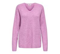 ONLY "ONLCAMILLA V-NECK L/S PULLOVER KNT NOOS" Materialmix, regular fit (16265001-L) mauve orchid detail:melange