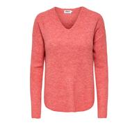 ONLY "ONLCAMILLA V-NECK L/S PULLOVER KNT NOOS" (92480465-S) cayenne detail:melange