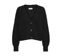 ONLY Boxy Fit Strickjacke mit V-Ausschnitt Modell 'CAROL' in Black, Größe XL