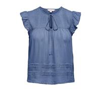 ONLY - ONLCHARIS LIFE SL TIE NECK TOP WVN CC Medium Blue Denim - Gr. - L