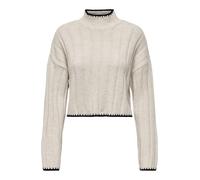 Only Regular Fit Strickpullover mit Turtleneck Modell 'CHICK' in Offwhite, Größe S