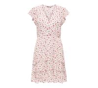 ONLY ONLCLAUDETTE LIFE SS MINI DRESS WVN NOOS Damen | CLOUD DANCER PINK FLOWER |