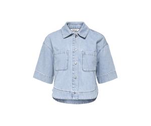 ONLY - ONLCLEO LIFE SS CROP DNM SHIRT PIM NOOS Light Blue Denim - Gr. - L