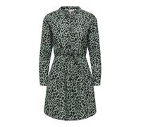 Only Tailliertes Blusenkleid mit Allover-Muster Modell 'CORY' in Dunkelgruen, Größe XS